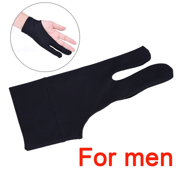 2 Finger Anti-fouling Drawing Glove for Graphics Drawing Tablet, Both for Right and Left Hand, For men, For women