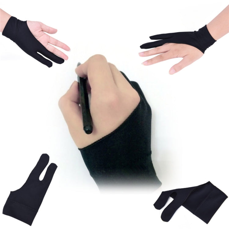 2 Finger Anti-fouling Drawing Glove for Graphics Drawing Tablet, Both for Right and Left Hand, For men, For women