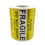 Handle With Care Fragile Warning Sticker Label, 2.5x4 inch
