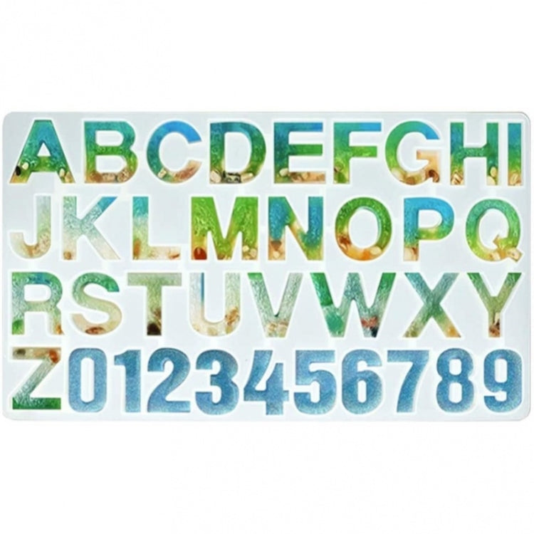 Alphanumeric Silicone Key Ring Bracelet Necklace Pendant Making Mold, 60-199, 50-460-D