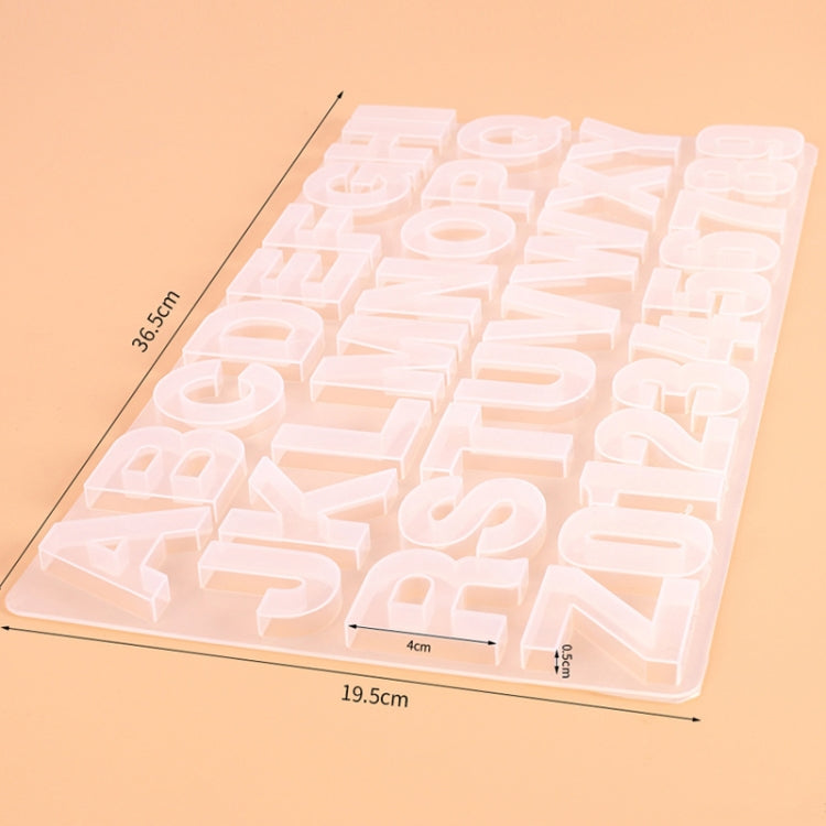 Alphanumeric Silicone Key Ring Bracelet Necklace Pendant Making Mold, 60-199, 50-460-D