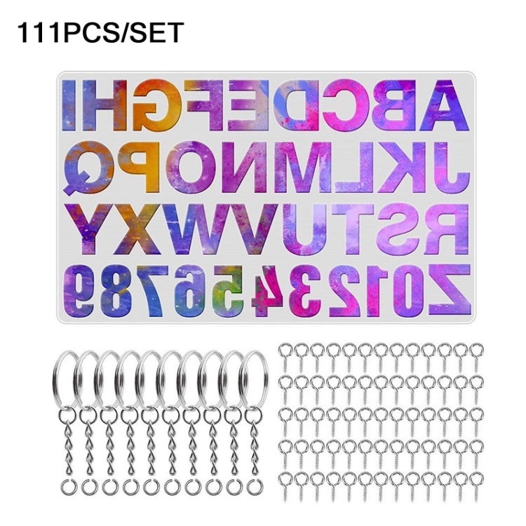 111PCS/Set DIY Mirror Silicone Pendant Mold, Crystal Epoxy Key Pendant Set, 111 PCS/Set