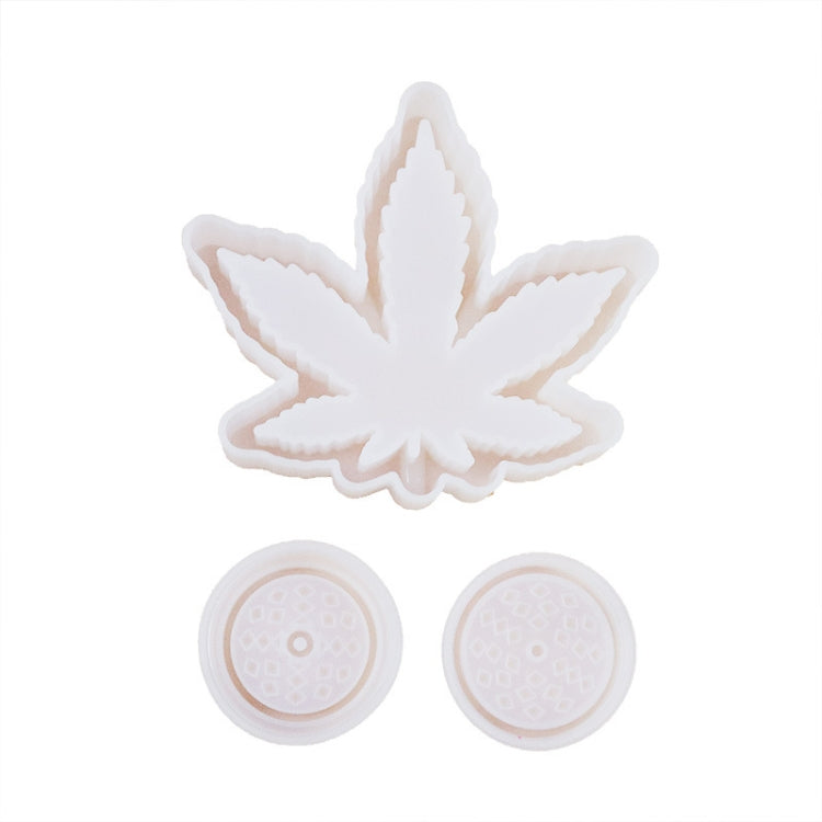 DIY Crystal Epoxy Mold Maple Leaf Ashtray Tooth Grinding Cigarette Grinding Combination Silicone Mold, Maple Leaf Shape