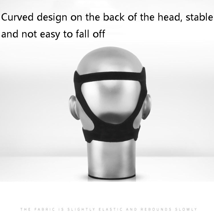 Universal Ventilator Face Elastic Headband Ventilator Mask Fixed Integrated Strap, Gray, Black