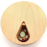 Wooden 7-Compartment Medicine Box Kitchen Storage Container