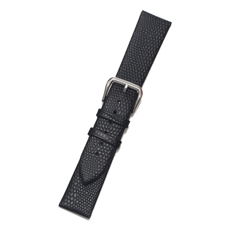 Thin Watch Chain With Calfskin Lizard Pattern Strap, Strap Width 12mm, Strap Width 18mm