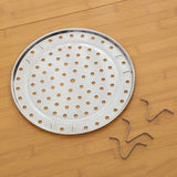 2 PCS Multifunctional Stainless Steel Three-leg Steamed Bun Steamed Rack, 20cm, 22cm, 24cm