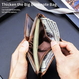 BUFF CAPTAIN 027 Men Short Anti-Theft Wallet Leather Multi-Card Thicken Wallet, Black, Brown, Luxurious Ash, Blue