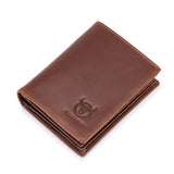 BUFF CAPTAIN 027 Men Short Anti-Theft Wallet Leather Multi-Card Thicken Wallet, Black, Brown, Luxurious Ash, Blue