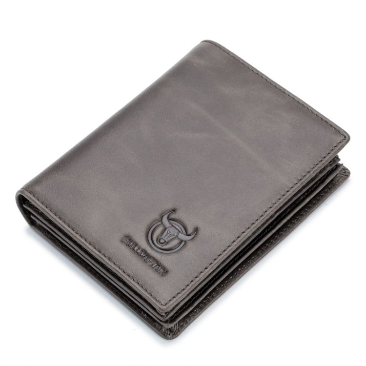 BUFF CAPTAIN 027 Men Short Anti-Theft Wallet Leather Multi-Card Thicken Wallet, Black, Brown, Luxurious Ash, Blue