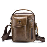 BUFF CAPTAIN 037 First-Layer Cowhide Messenger Bag Male Sports Soft Leather Shoulder Bag