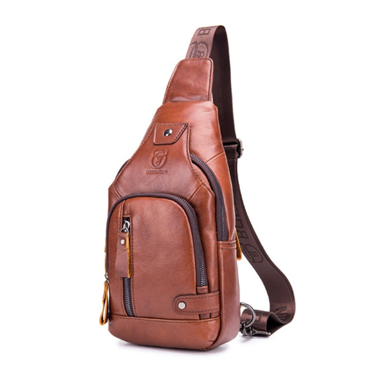 BUFF CAPTAIN 129 First-Layer Cowhide Men Soft Chest Bag Outdoor Casual Large Capacity Messenger Bag