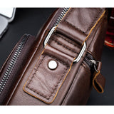 BUFF CAPTAIN 777 Men Leather Shoulder Bag First-Layer Cowhide Retro Large Capacity Satchel