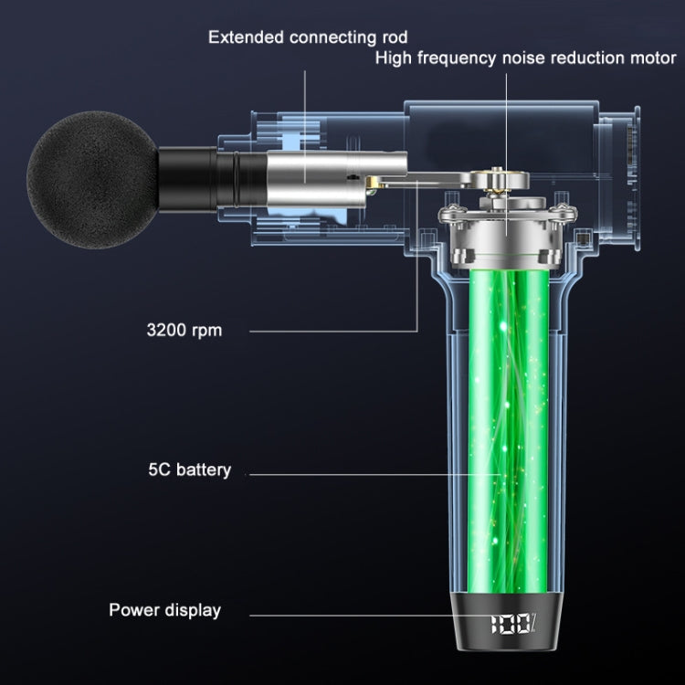 Y10 Fitness Massage Fascia Muscle Vibration Massager, 30 Gears Black, 30 Gears Silver, 30 Gears Carbon Fiber, 30 Gears Bright Gray, 7 Gears Black, 7 Gear Silver, 7 Gears Carbon Fiber, 7 Gears Bright Gray