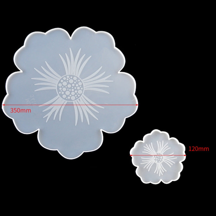 Silicone Flower Cup Pad Mold Set Crystal DIY Mirror Petal Fruit Plate Drop Mold, 1 Big + 5 Small Flowers Set, 1 Big + 3 Small Flowers Set, Big Flowers
