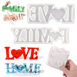 DIY Crystal Epoxy Silicone Letter Mold, Anti-letter MD3300_LOVE Mold, Anti-letter MD3301_HOME Mold, Anti-letter MD3302_Family Mold, Positive Letter MD3313_LOVE Mold, Positive Letter MD3314_HOME Mold, Positive Letter MD3315_FAMILY Mold