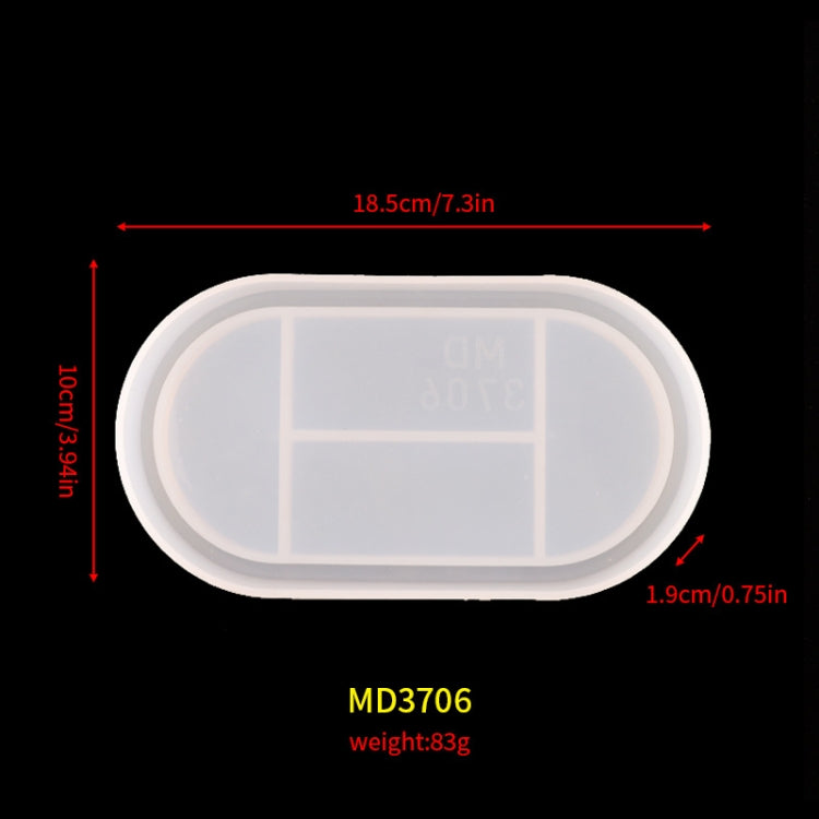 Oval Dish Silicone Mold DIY Crystal Glue Storage Box Mold, MD3706