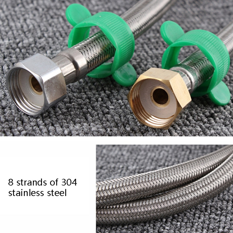 304 Stainless Steel Metal Knitting Hose Toilet Water Heater Hot And Cold Water High Pressure Pipe 4/8 Inch DN15 Connecting Pipe, 30cm Steel Hat, 40cm Steel Hat, 50cm Steel Hat, 60cm Steel Hat, 70cm Steel Hat, 80cm Steel Hat, 1m Steel Hat, 1.2m Steel Ha...
