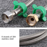 304 Stainless Steel Metal Knitting Hose Toilet Water Heater Hot And Cold Water High Pressure Pipe 4/8 Inch DN15 Connecting Pipe, 30cm Steel Hat, 40cm Steel Hat, 50cm Steel Hat, 60cm Steel Hat, 70cm Steel Hat, 80cm Steel Hat, 1m Steel Hat, 1.2m Steel Ha...
