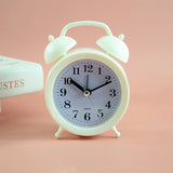 2 PCS Student Bed Small Alarm Clock Desk Alarm Clock, Red, Blue, Beige, Pink Beige