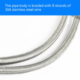 Weave Stainless Steel Flexible Plumbing Pipes Cold Hot Mixer Faucet Water Pipe Hoses High Pressure Inlet Pipe, 40cm 1.8cm Copper Rod, 50cm 1.8cm Copper Rod, 60cm 1.8cm Copper Rod, 70cm 1.8cm Copper Rod, 80cm 1.8cm Copper Rod, 100cm 1.8cm Copper Rod   ...