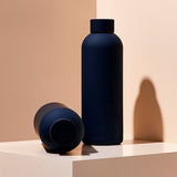 Stainless Steel Outdoor Matte Water Bottle Portable Sports Water Cup Rubber Paint Insulation Cup, Moss Green, Light Pink, Smoky Pink, Cinnabar Orange, Green White, Khaki, Ink Black, Lake Blue, Gray Green, Lilac Purple, Indigo, Gray