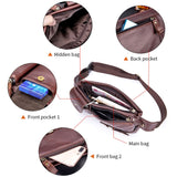 BULL CAPTAIN 020 Men Small Mobile Phone Waist Bag Crossbody Multi-Function Chest Bag, Black, Brown