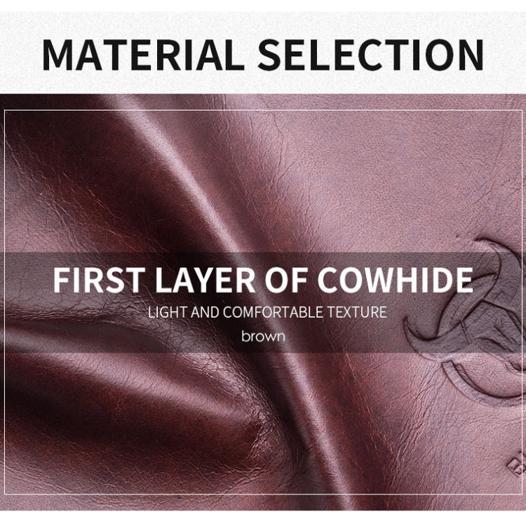 BULL CAPTAIN 020 Men Small Mobile Phone Waist Bag Crossbody Multi-Function Chest Bag, Black, Brown