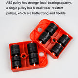 CY-0102 5 in 1 Household Moving Bed Heavy Object Moving Pulley Furniture Shifter Multifunctional Carrier, Red (150KG), Yellow (300KG), Silver (500KG), Red Black Pry Bar (150KG), Tank (100KG), Cartoon (100KG)