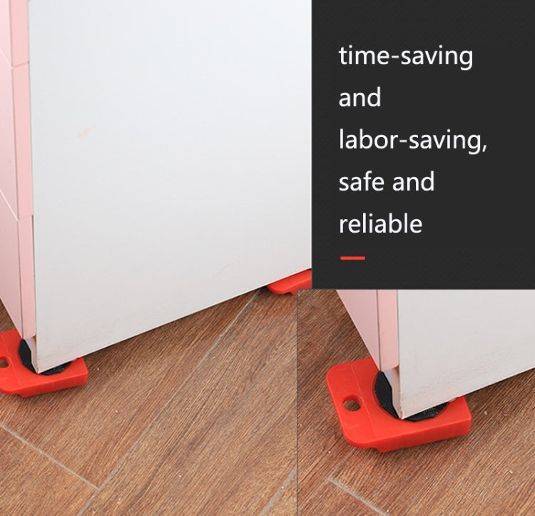 CY-0102 5 in 1 Household Moving Bed Heavy Object Moving Pulley Furniture Shifter Multifunctional Carrier, Red (150KG), Yellow (300KG), Silver (500KG), Red Black Pry Bar (150KG), Tank (100KG), Cartoon (100KG)