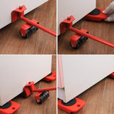 CY-0102 5 in 1 Household Moving Bed Heavy Object Moving Pulley Furniture Shifter Multifunctional Carrier, Red (150KG), Yellow (300KG), Silver (500KG), Red Black Pry Bar (150KG), Tank (100KG), Cartoon (100KG)