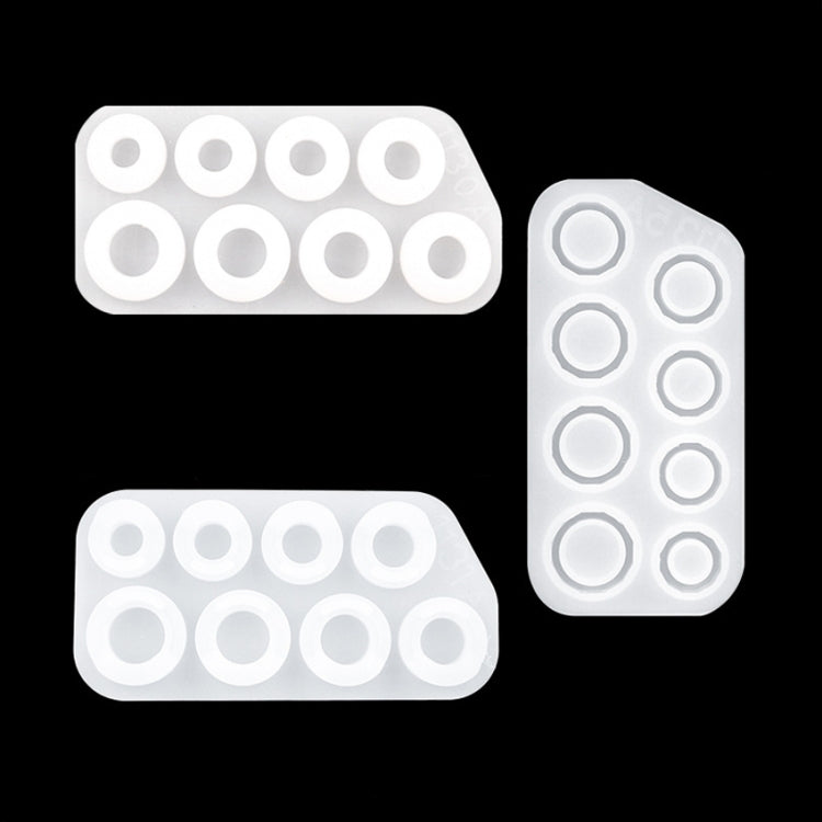 3 in 1 DIY Crystal Dripping Ring Pendant Silicone Mold Arc-Shaped Section Ring Mold, 3 in 1 Ring Mold 3 in 1 Ring Mold