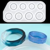 3 in 1 DIY Crystal Dripping Ring Pendant Silicone Mold Arc-Shaped Section Ring Mold, 3 in 1 Ring Mold