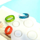 3 in 1 DIY Crystal Dripping Ring Pendant Silicone Mold Arc-Shaped Section Ring Mold, 3 in 1 Ring Mold