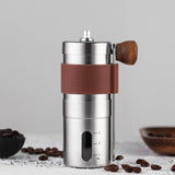 Portable Hand Crank Coffee Machine Stainless Steel Manual Grinder, Medium