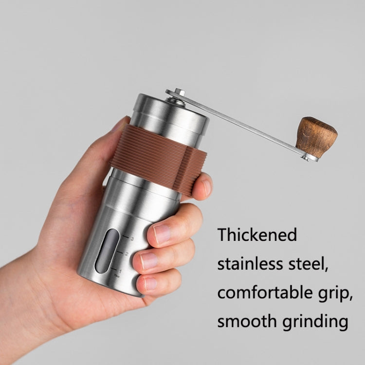 Portable Hand Crank Coffee Machine Stainless Steel Manual Grinder, Medium