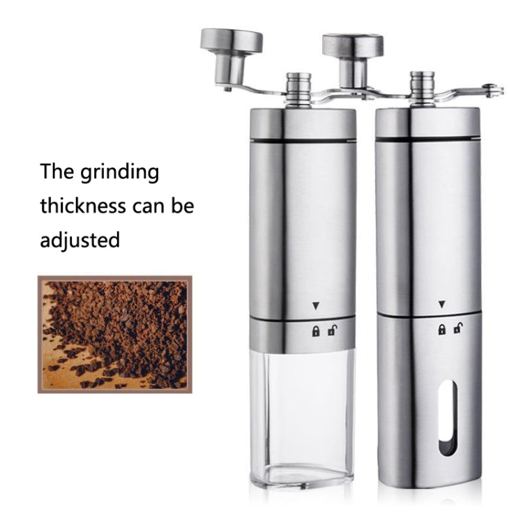 Household Stainless Steel Hand-Cranked Coffee Machine Grinder, Transparent Model, Stainless Steel Model