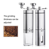 Household Stainless Steel Hand-Cranked Coffee Machine Grinder, Transparent Model, Stainless Steel Model
