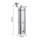 Household Stainless Steel Hand-Cranked Coffee Machine Grinder, Transparent Model, Stainless Steel Model