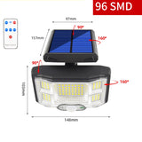 TG-TY085 Solar Outdoor Human Body Induction Wall Light Household Garden Waterproof Street Light wIth Remote Control, Spec:, 96 LED Integrated, 96 COB Integrated, 96 LED Separated, 96 COB Separated, 168 LED Integrated, 168 COB Integrated              ...