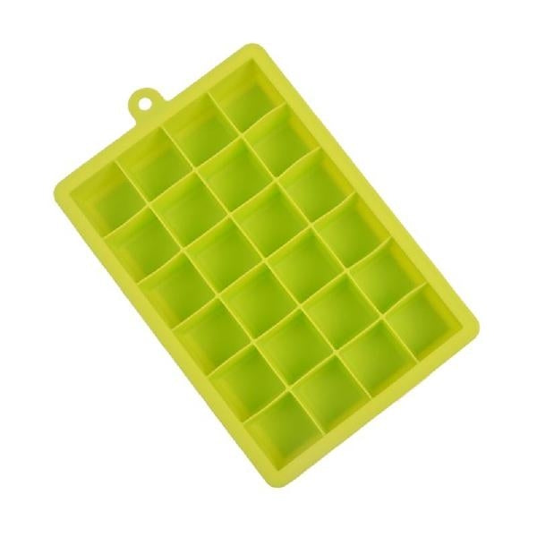 24 Grids Silicone Ice Cube Tray Molds Square Shape Ice Cube Maker Fruit Popsicle Ice Cream Mold, 24-Grid(Dark blue), 24-Grid(Grass green), 24-Grid(Rose red), 24-Grid(Sky blue), 24-Grid(Light purple) 24-Grid(Grass green) Grass green