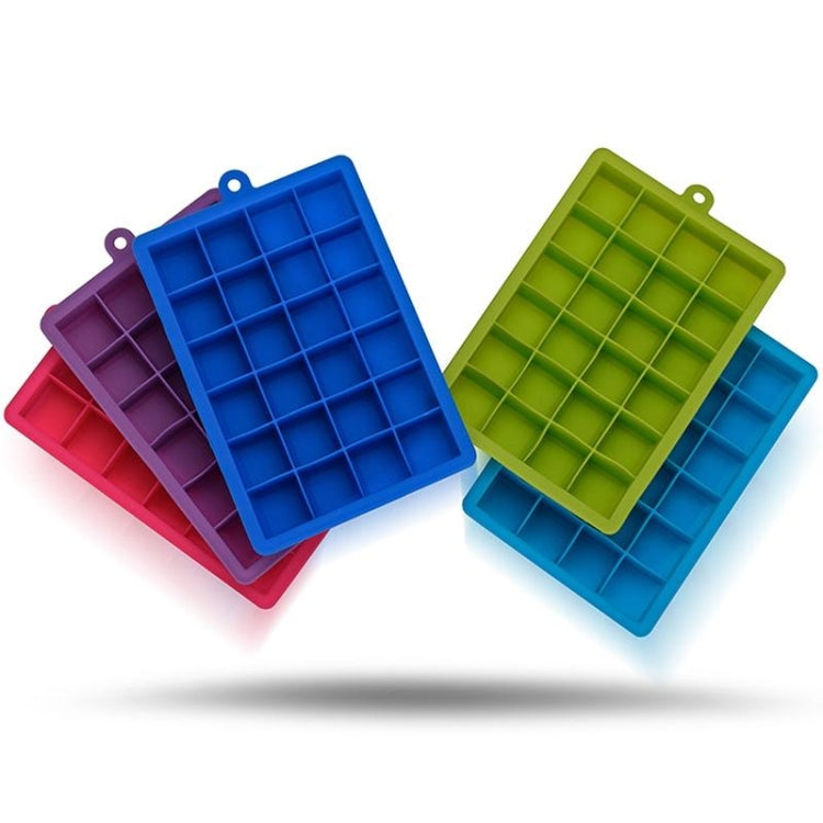 24 Grids Silicone Ice Cube Tray Molds Square Shape Ice Cube Maker Fruit Popsicle Ice Cream Mold, 24-Grid(Dark blue), 24-Grid(Grass green), 24-Grid(Rose red), 24-Grid(Sky blue), 24-Grid(Light purple)