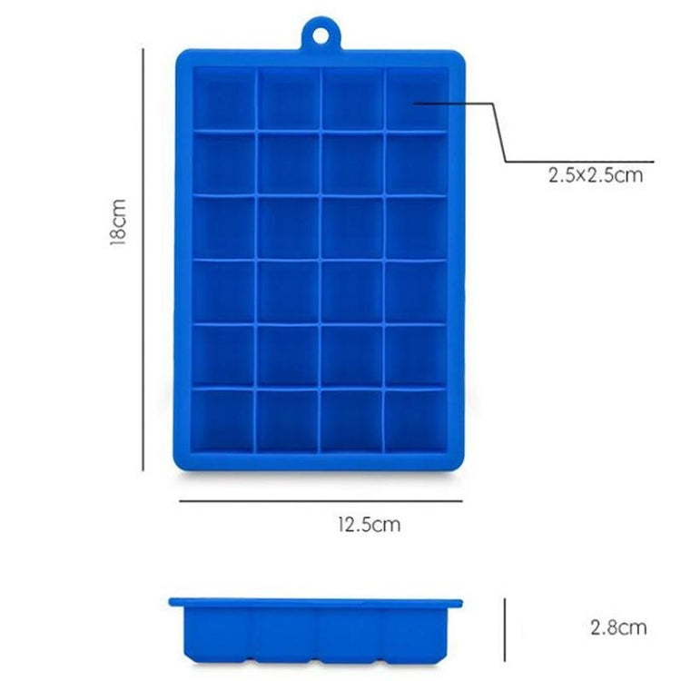 24 Grids Silicone Ice Cube Tray Molds Square Shape Ice Cube Maker Fruit Popsicle Ice Cream Mold, 24-Grid(Dark blue), 24-Grid(Grass green), 24-Grid(Rose red), 24-Grid(Sky blue), 24-Grid(Light purple)