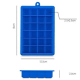 24 Grids Silicone Ice Cube Tray Molds Square Shape Ice Cube Maker Fruit Popsicle Ice Cream Mold, 24-Grid(Dark blue), 24-Grid(Grass green), 24-Grid(Rose red), 24-Grid(Sky blue), 24-Grid(Light purple)