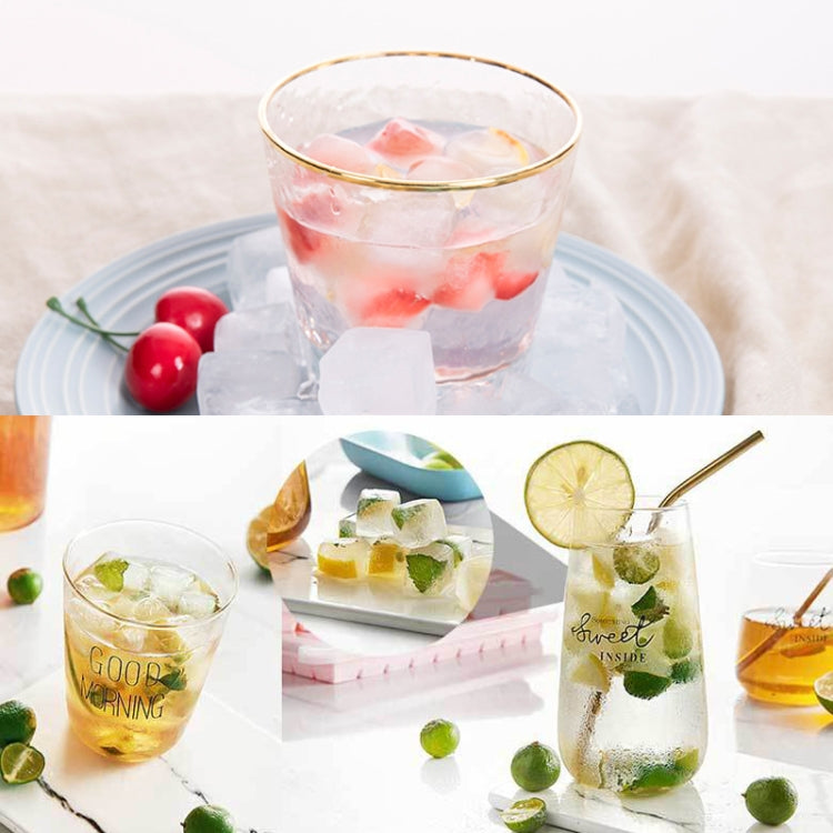 Creative 24 Grid Silicone Ice Tray Home Large Ice Cube Mold Ice Box with Lid, Light Pink, Sky Blue, Mint Green