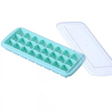 Creative 24 Grid Silicone Ice Tray Home Large Ice Cube Mold Ice Box with Lid, Light Pink, Sky Blue, Mint Green