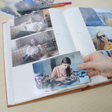 4R 6 Inch 300 Sheets Cloth Photo Album Retro Insert Photo Album Postcard Storage Photo Album, Red, Green, White, Orange