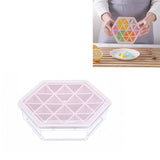 Home Creative DIY Ice Grid Mould Hexagonal Homemade Ice Mold With Tray Ice Cube Ice Cream Ice Box, Blue, Green, Pink, Purple