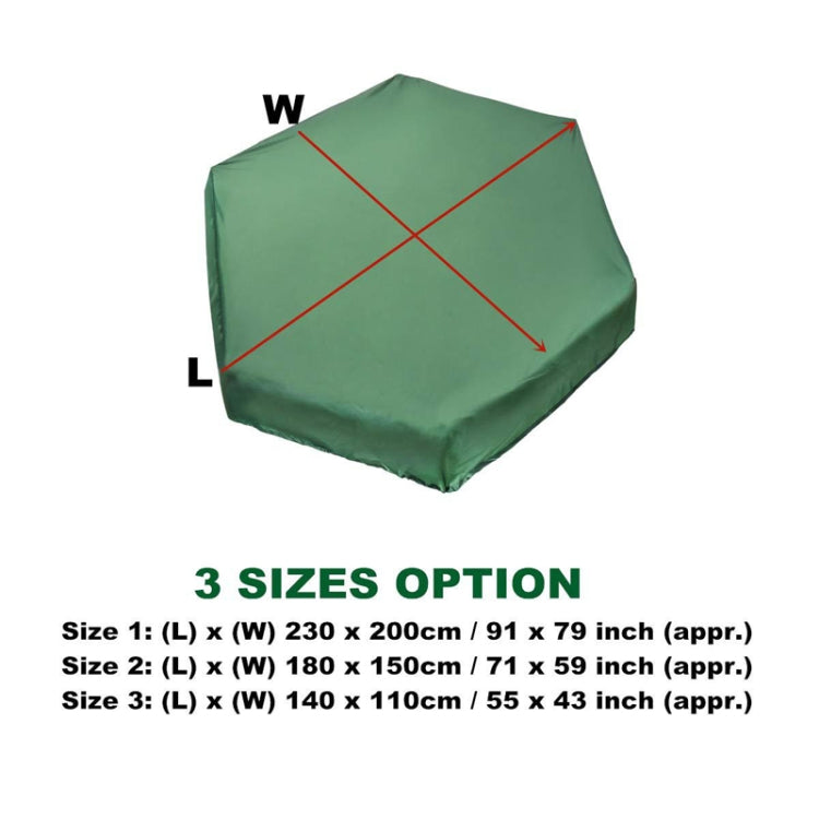 210D Oxford Cloth Hexagonal Bunker Cover UV-Proof Dust-Proof And Waterproof Toy Cover, 230x200cm, 180x150cm, 140x110cm