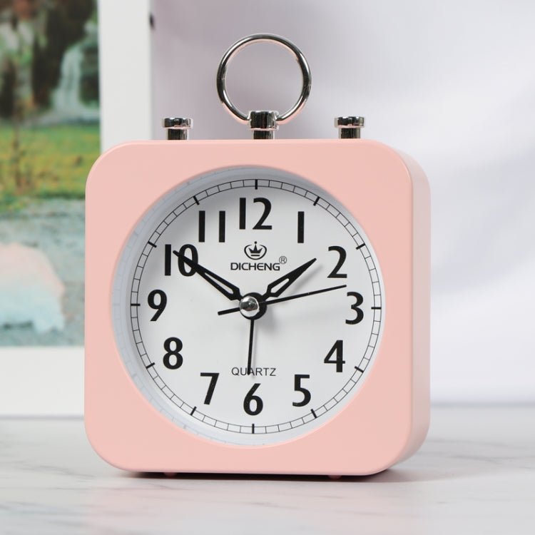 Lazy Silent Small Alarm Clock Office Home Desktop Clock, Red, Green, Blue, Black, Pink, Grey